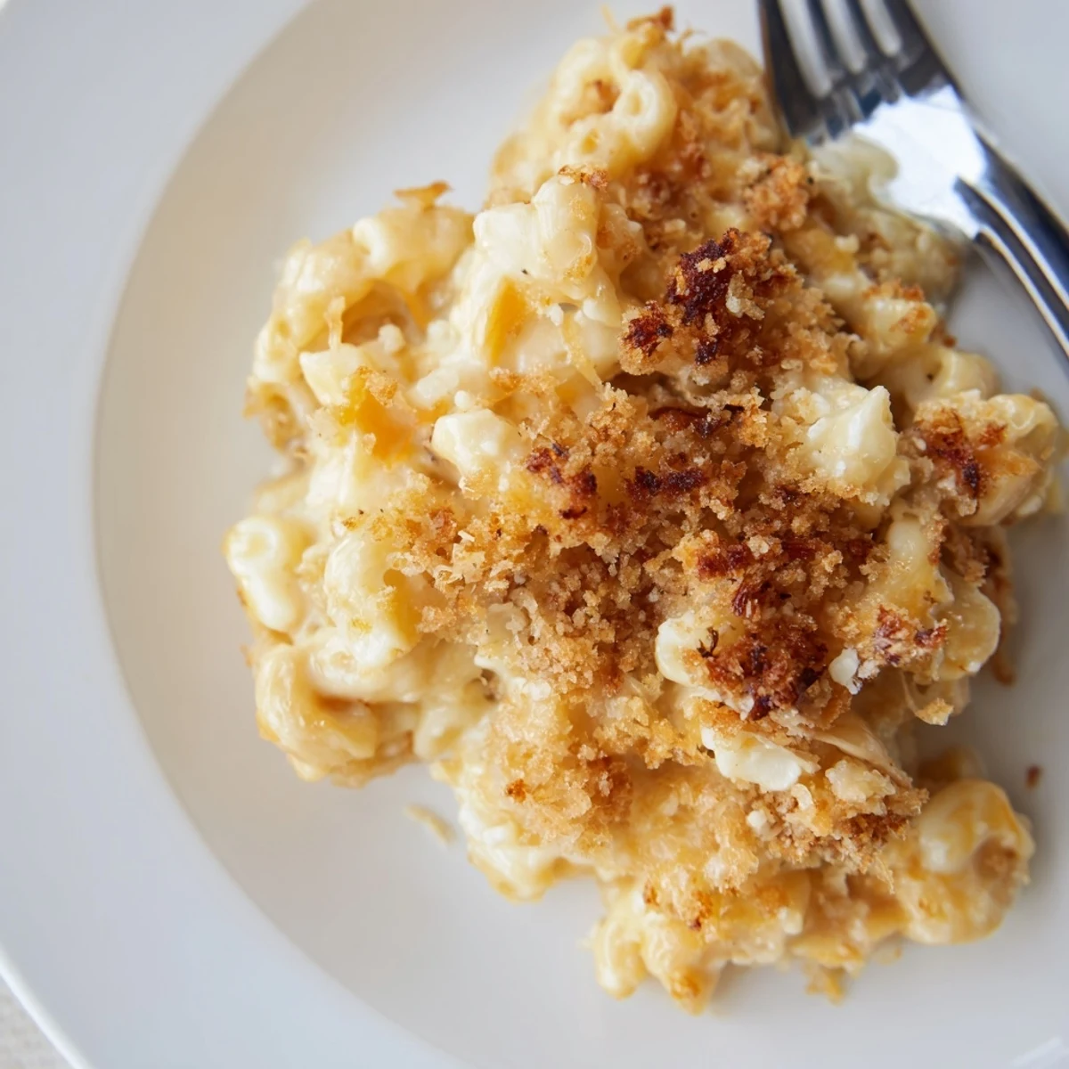 Rich, comforting Classic Baked Macaroni and Cheese served fresh from the oven.