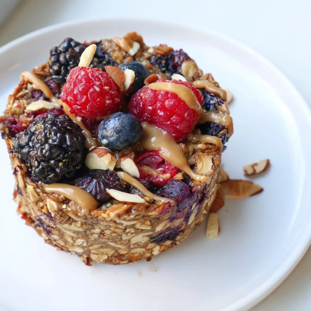 Baked Oatmeal Cups Winter Berries