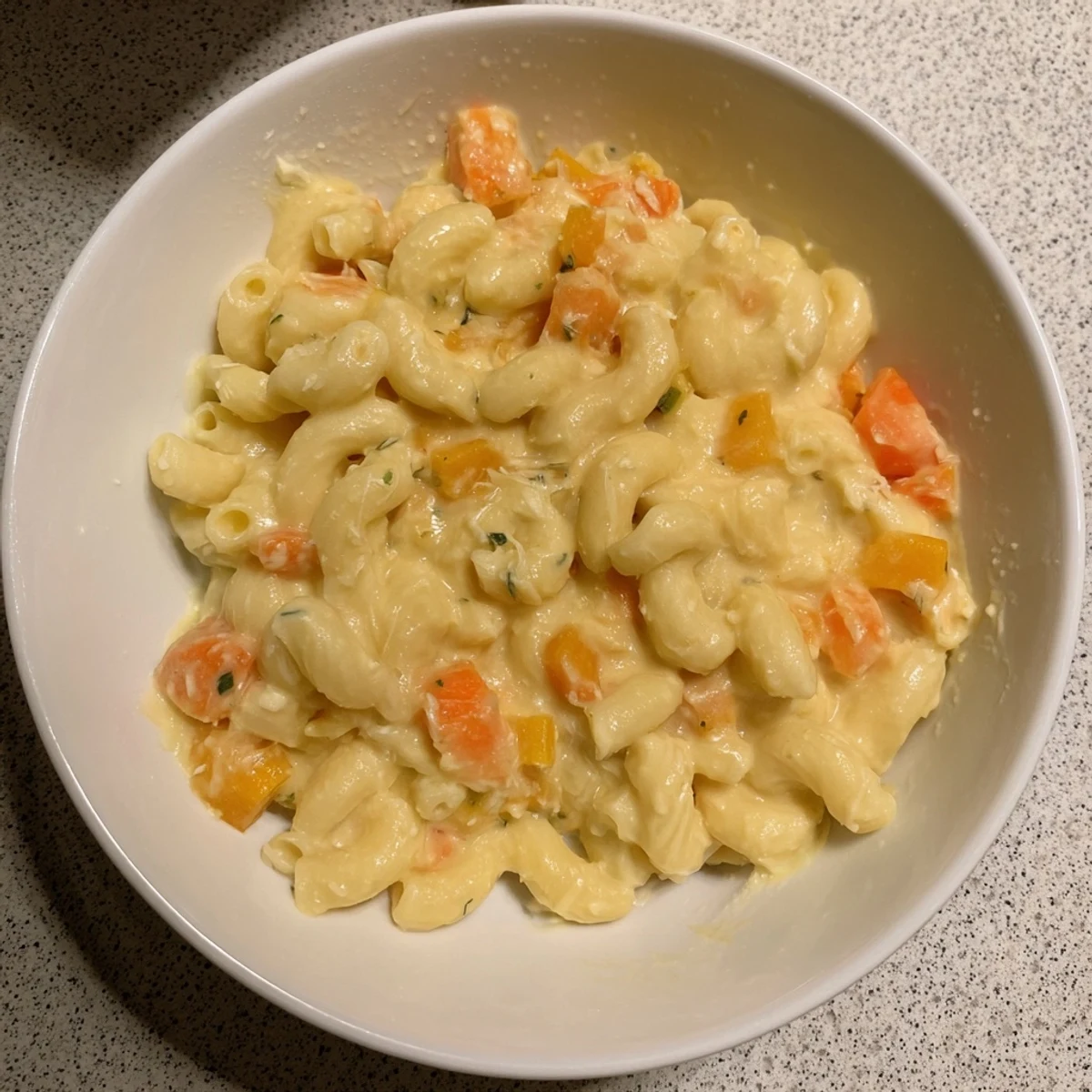 One-Pot Butternut Squash Mac & Cheese: creamy, cheesy pasta with vibrant orange sauce and Parmesan.