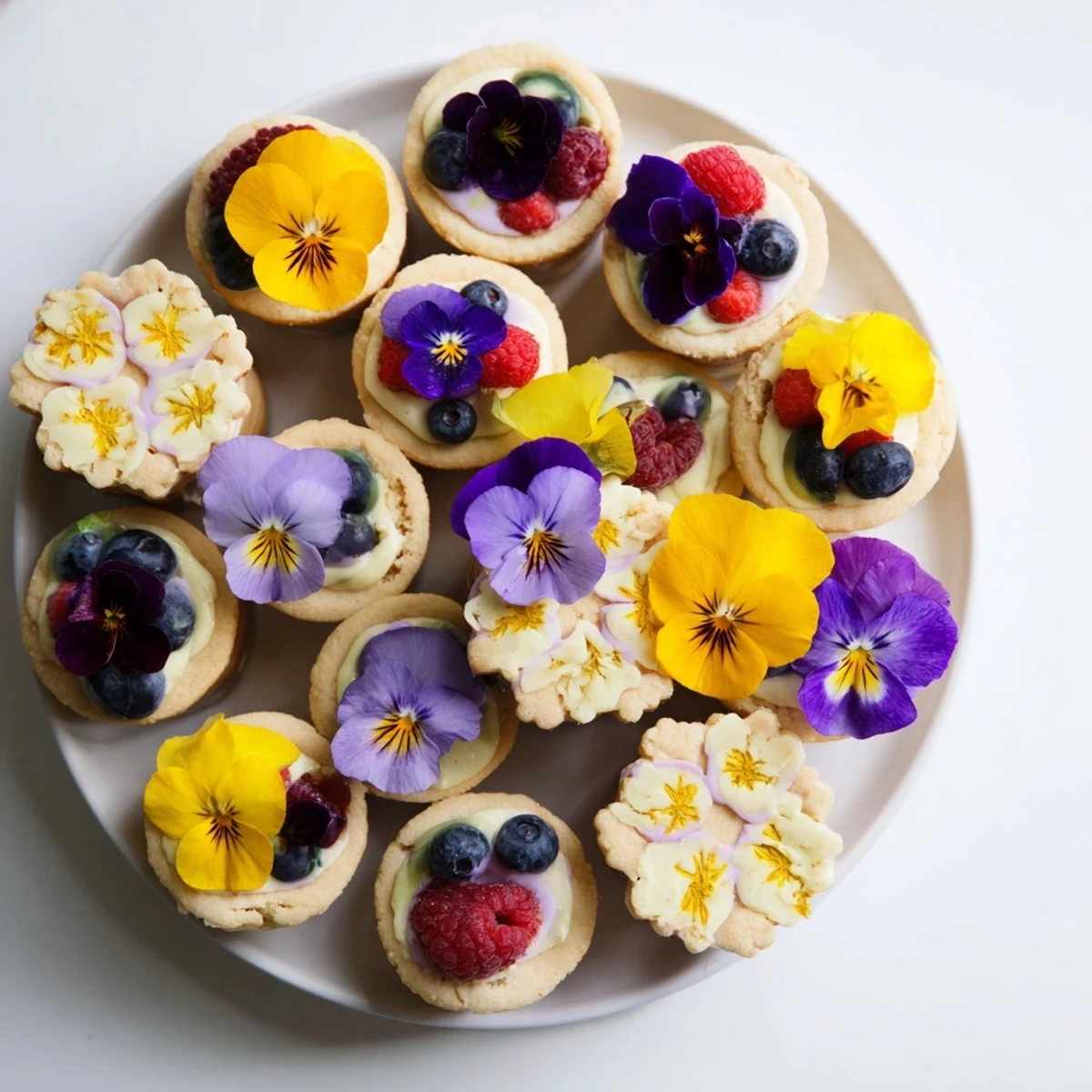 Sweet honey parfaits and lemon cakes grace the Spring Flower Dessert Tray, perfect for any celebration.