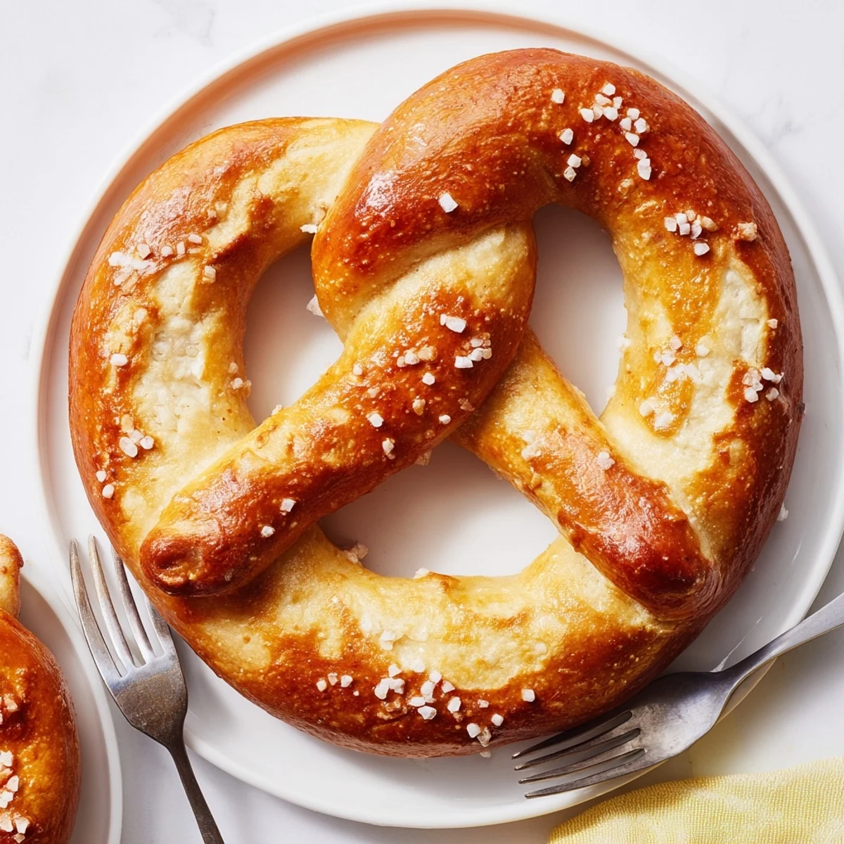 Imagine salty and savory Bretzels Anneau de Fête fresh from the oven, ideal for sharing with friends.