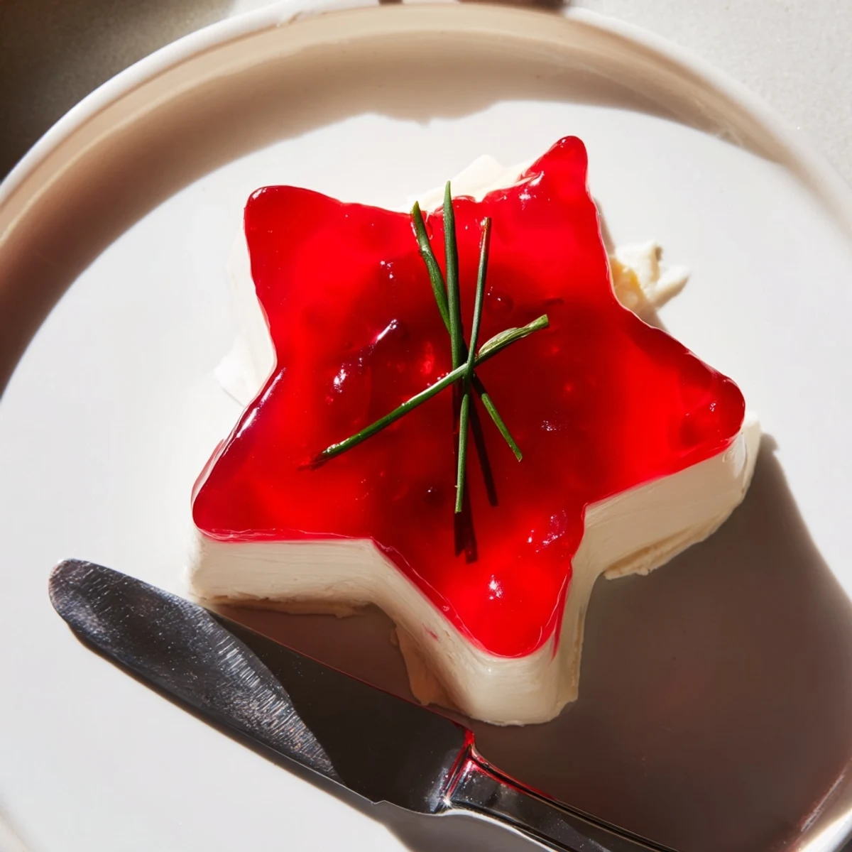 Cream Cheese and Pepper Jelly Star Appetizer, a vibrant star shape, ready to serve with crackers.