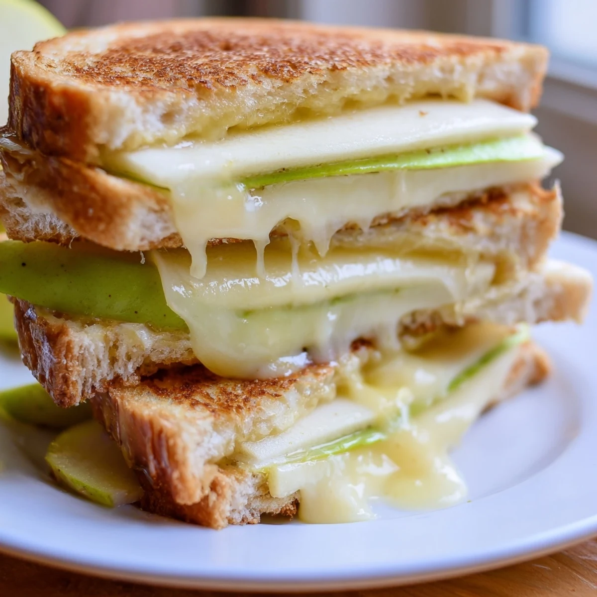 Golden Brie and Apple Grilled Cheese boasts melted, gooey Brie and crisp apples in a toasty sandwich.