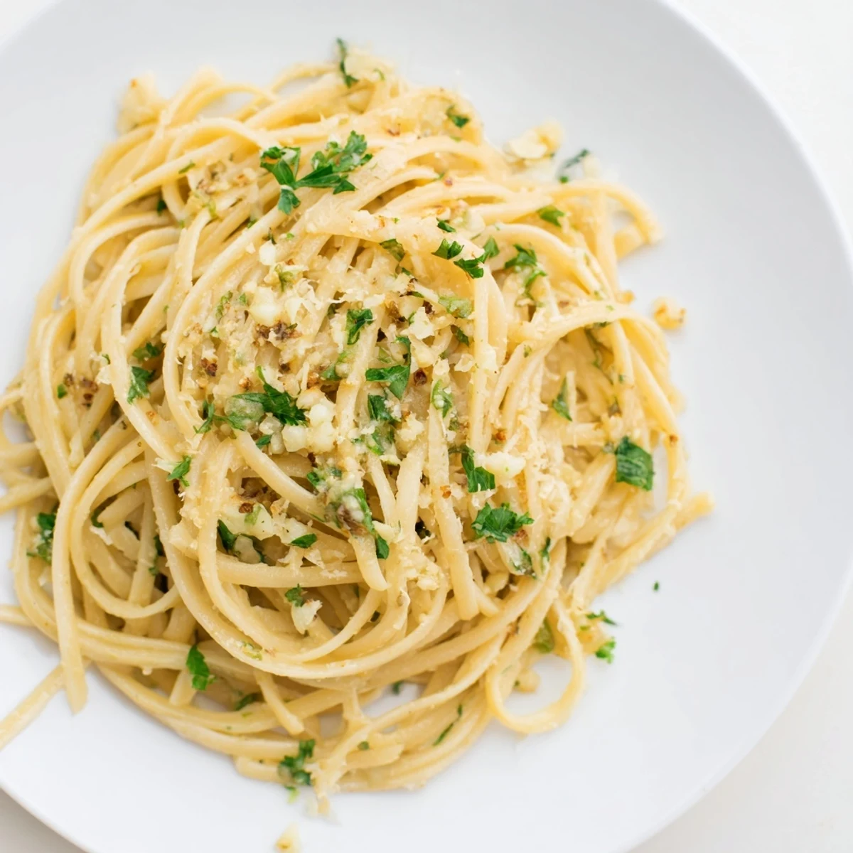 Golden, garlic-infused butter coats each strand of linguine in this easy weeknight meal.