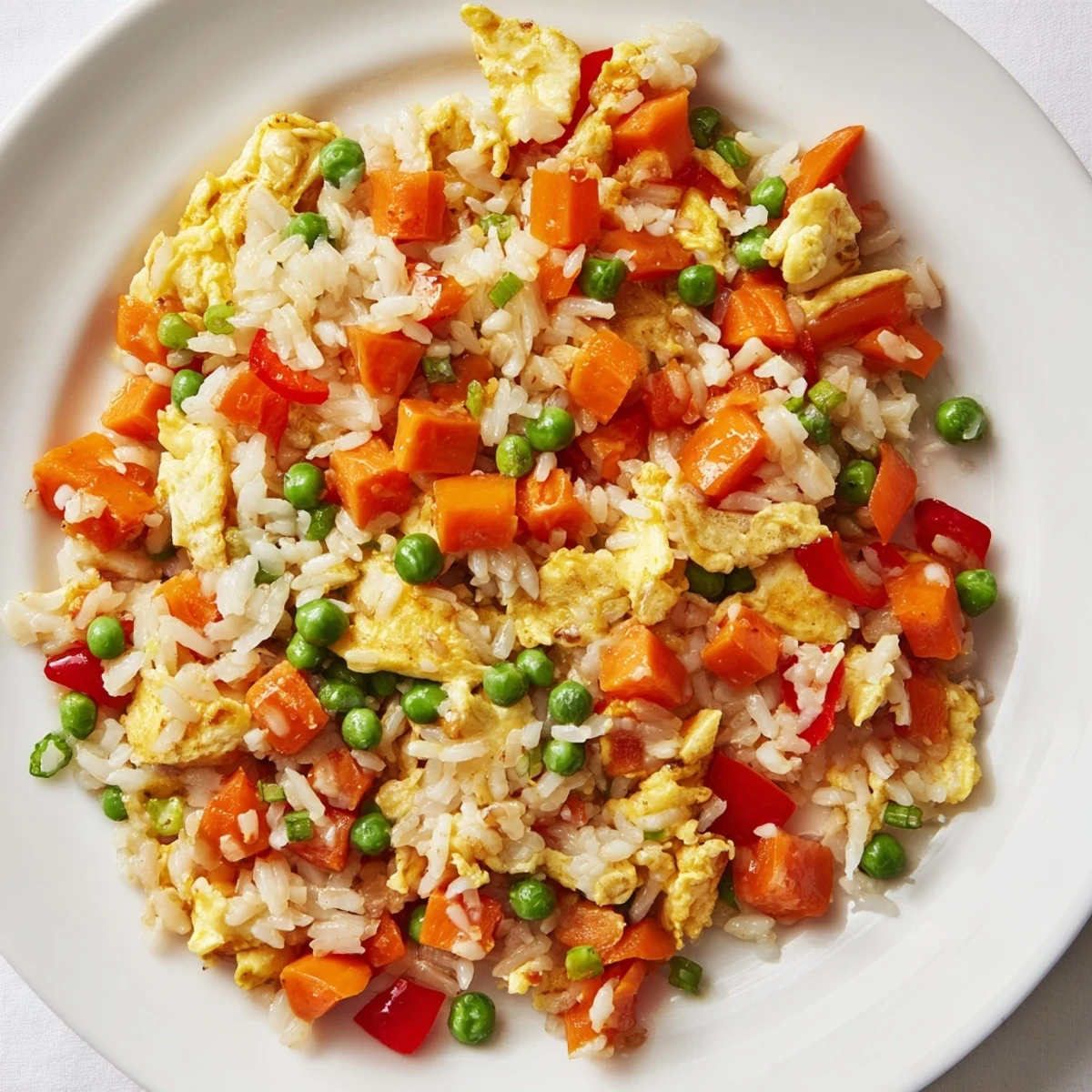 Savory egg fried rice with fluffy rice and tender vegetables, perfect for a fast weeknight meal.