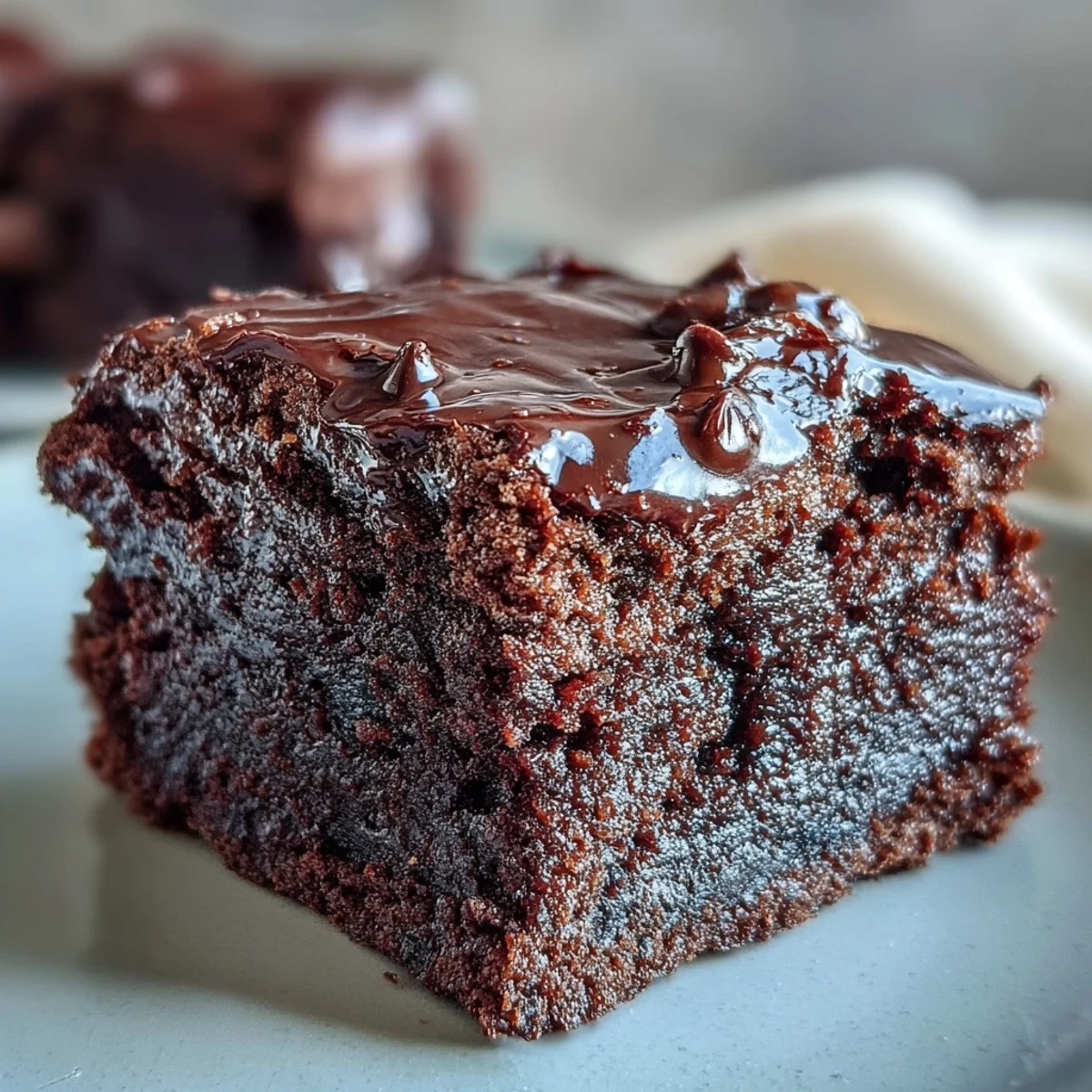 Freshly baked Greek Yogurt Brownies with gooey chocolate chips and chopped nuts on a wire cooling rack.