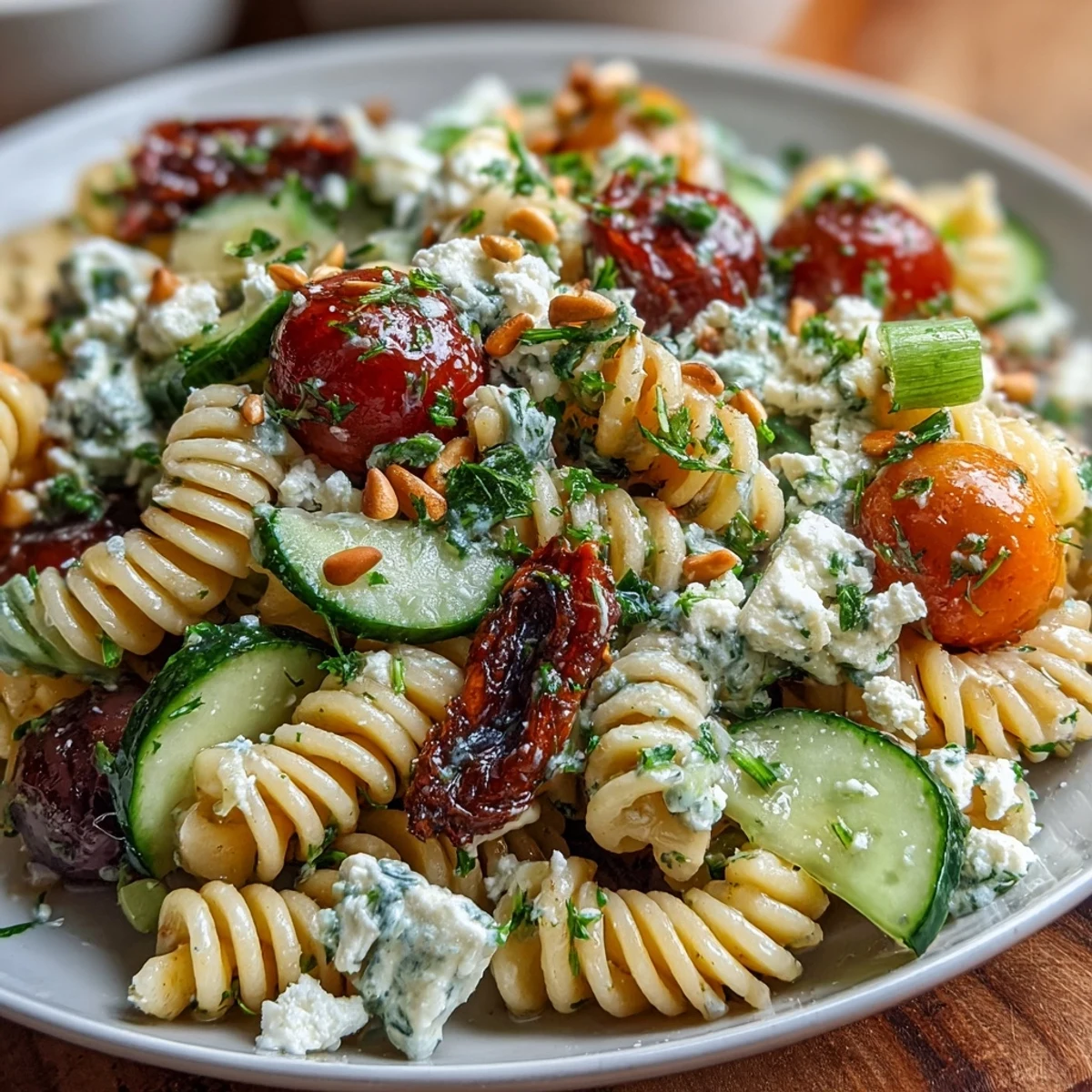 Lemon Vinaigrette Pasta Salad - Moon Thyme