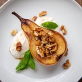 Roasted Pears Cinnamon Walnuts