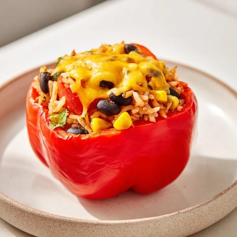 Colorful stuffed bell peppers