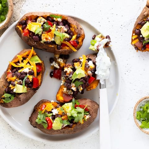 Loaded Baked Sweet Potatoes