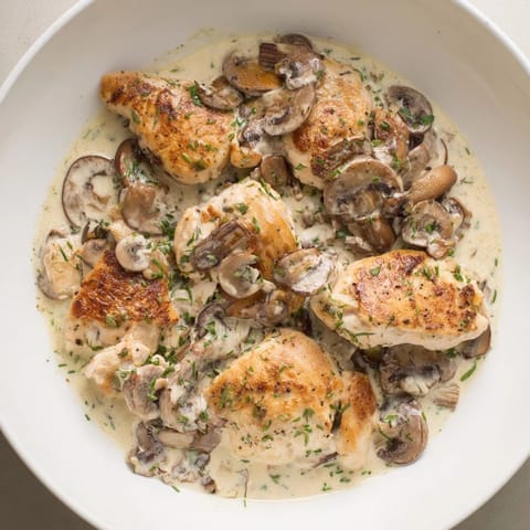 Tarragon Chicken Mushroom Skillet
