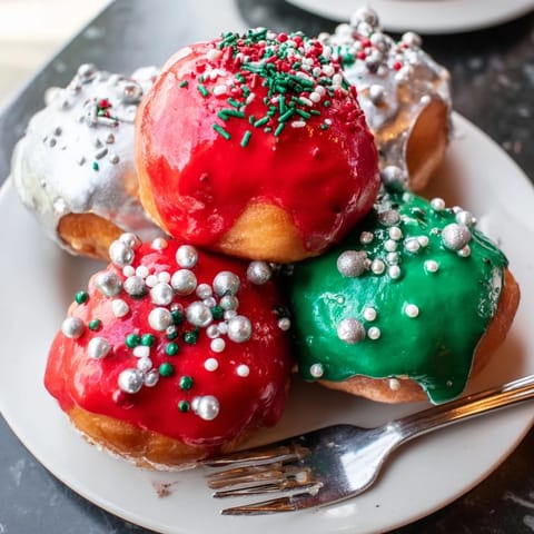 Festive Christmas Ornament Beignets
