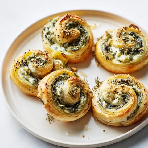Savory Spinach Feta Spirals