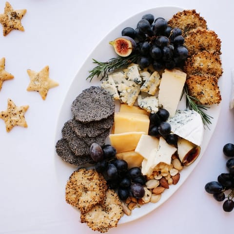 Crescent Moon Stars Cheese Board