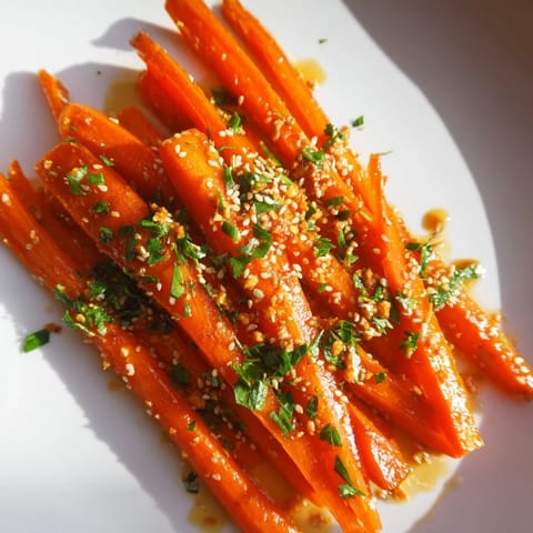 Maple Mustard Roasted Carrots