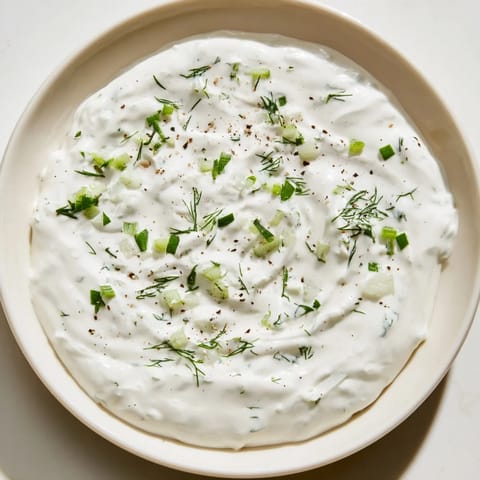 A close-up shot of the Greek Yogurt Ranch Dip, showing the vibrant mix of herbs and creamy texture.