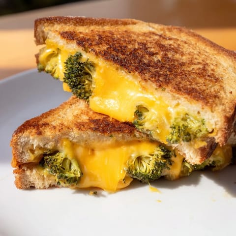 Roasted Broccoli & Cheddar Grilled Cheese