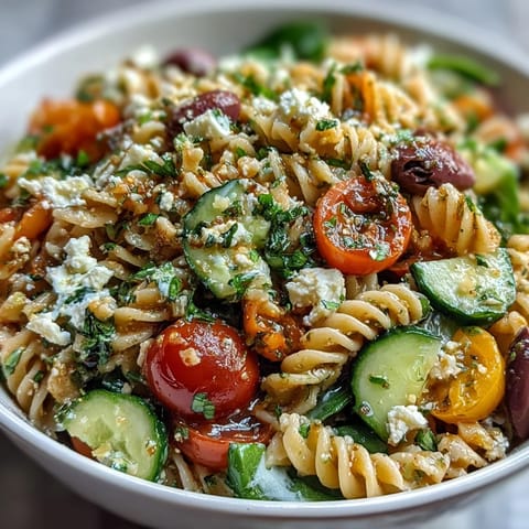 Summer Slim Greek Pasta Salad