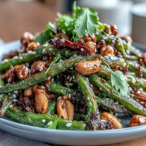 Crisp celery, bell peppers, and peanuts tossed in zesty soy ginger dressing for a refreshing salad.  