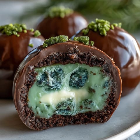 Lucky St. Patrick's Day Green Oreo Truffle Balls coated in vibrant green chocolate, sprinkled with gold sugar for a festive treat.