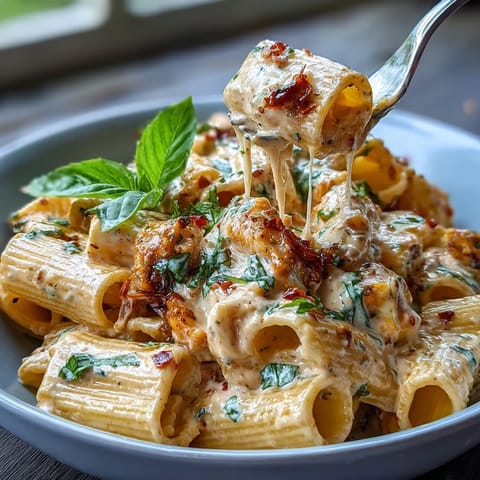 Viral Pink Sauce Pasta with creamy tomato and parmesan, garnished with fresh basil and extra cheese.