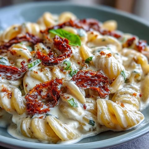 Creamy Marry Me Pasta with sun-dried tomatoes and parmesan in a rich, velvety sauce.