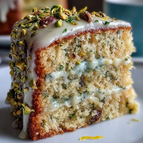 Spring Birthday Lemon Pistachio Cake