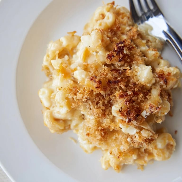 Rich, comforting Classic Baked Macaroni and Cheese served fresh from the oven.