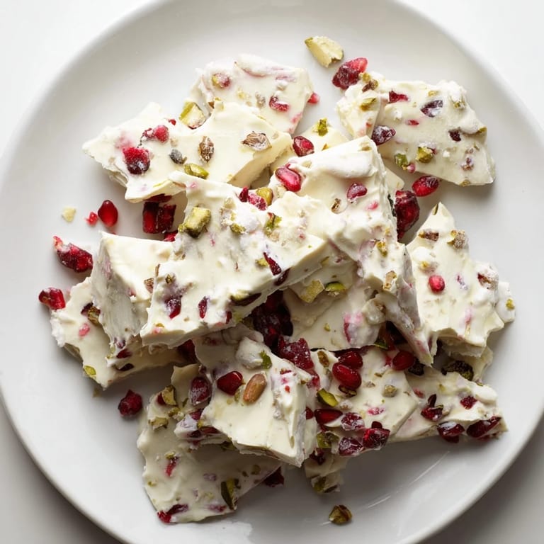 Close-up of vibrant Frozen Yogurt Bark, showcasing creamy yogurt and fresh, sweet toppings.