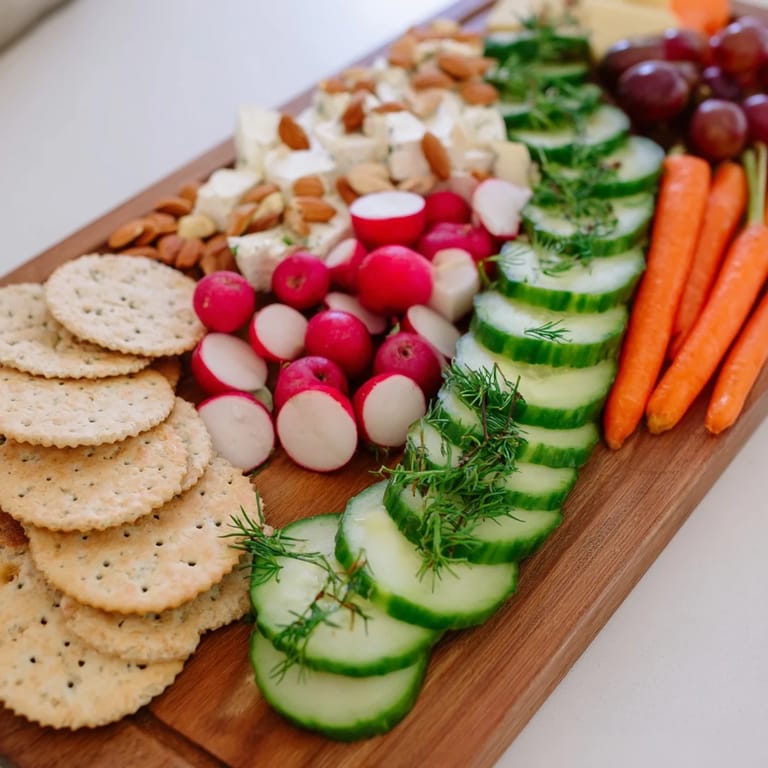 Beautiful The Zen Balance platter: a minimalist, eye-catching arrangement of healthy, balanced ingredients on wood.