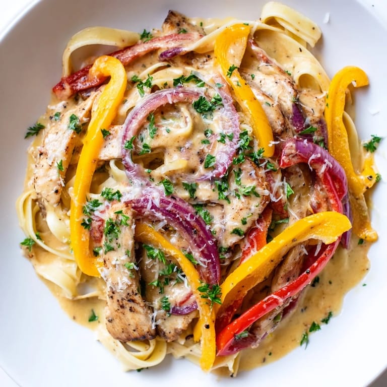 A steaming bowl of Cajun Chicken Pasta, garnished with parsley and Parmesan, ready to enjoy.