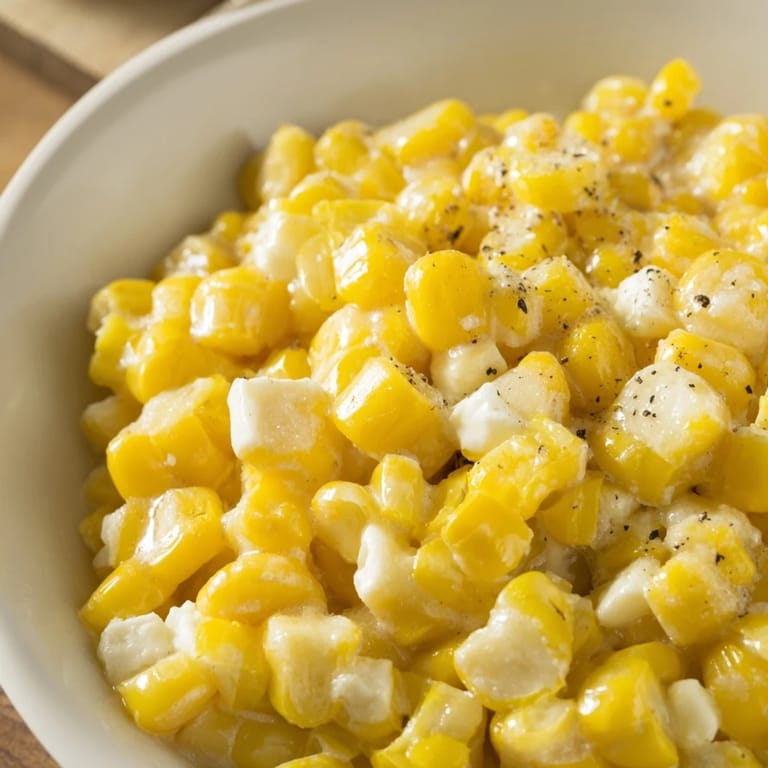 Tender kernels of honey butter skillet corn, glistening and ready to serve, a delicious holiday side.