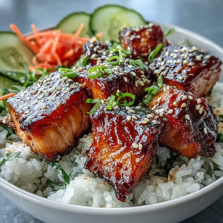 Drizzled with sriracha mayo and lime wedges, this easy Japanese-inspired dinner is served in a ceramic bowl.