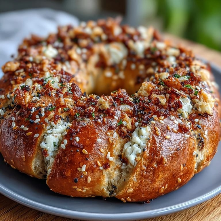 Soft, chewy Greek yogurt bagels with everything seasoning, perfect for a protein-packed breakfast.
