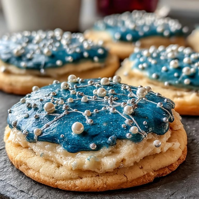 Delicate sugar cookies decorated to resemble the Pisces constellation, perfect for stargazing-themed parties.  