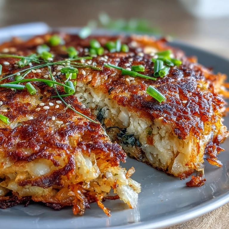 Savory Korean kimchi pancakes with crunchy cabbage, served hot with sesame dipping sauce on the side.  