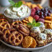 Pisces Zodiac Snack Board with Blue Fruits and Treats, featuring vibrant blueberries, grapes, and blue corn chips for a dreamy ocean-inspired spread.