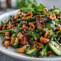 Crunchy Celery Peanut Salad with Soy Ginger Dressing, bursting with fresh vegetables and roasted peanuts.  