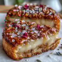 Elegant floral shortbread cookies with edible flowers, perfect for a Mothers Day treat, arranged in a decorative gift box.