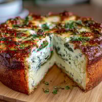 Golden asparagus and Brie quiche with flaky crust, perfect for Mother's Day brunch.